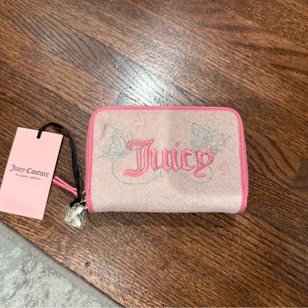 Juicy Couture Pink Double Zip Wallet